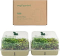 Self-Watering Microgreens Growing Kit with 20 Capillary Grow Mats and Humidity Domes 4 Trays for Growing Multiple Micro Greens and Sprouts Hydroponic Growing System with Water Level Indicator