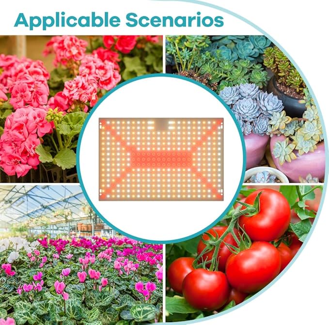 2Pack 400W LED Planting Hydroponic Light UV/IR Indoor Greenhouse Seedings Cultivation Lights 110V Sunlike Sapling Vege Fruit Flower Moss Succulent Potted Moss Lighting 100-277V Hanging with US Plug