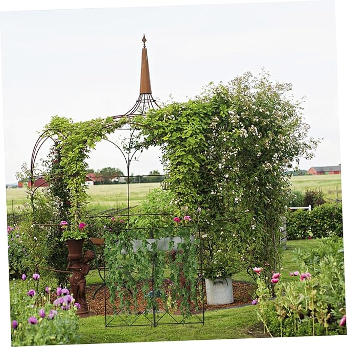 2Pcs Foldable Plant Climbing Trellis for Garden Support Sturdy Green Plant Support Frame Adjustable Trellis for Indoor and Outdoor Climbing