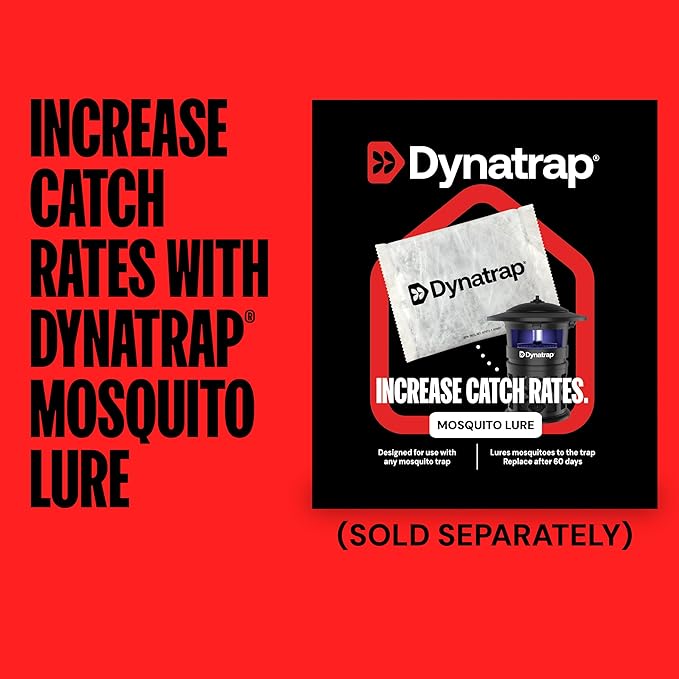 DynaTrap DT2030-GRSR Fly Traps Outdoor - Mosquito &amp Flying Insect Killer for 1 Acre – Kills Flies Gnats Wasps - Bug Zapper Alternative - Green