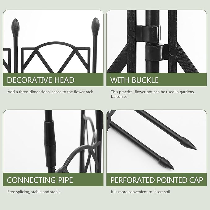 GLEAVI Metal Garden Trellis Climbing Plants Support Rack Outdoor Vine Plant Climbing Holder for Patio Garden with Adjustable 46.5-135cm Height