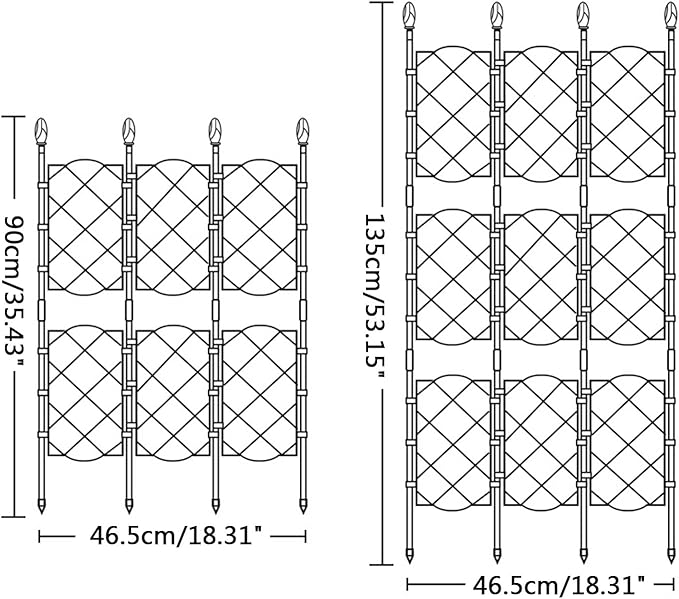 Garden Trellis for Climbing Rustproof Iron Potted Vegetables Vining