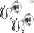 Simple Deluxe Clamp Lamp Light Socket with 10.5 Inch Aluminum Reflector and Bulb Guard Suit for Max 250 Watt Lamp (No Bulb Included) with 18/2-Gauge 6 Feet Cord 2-Pack