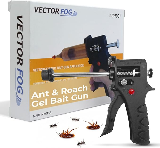 DH1 Gel Bait Gun - Precision Insect Bait Gun for Ant Roach and Pest - Click-Style Plunger Mechanism Ideal for Professionals &amp Home Owners Standard 35 Grams &amp Gel not Included