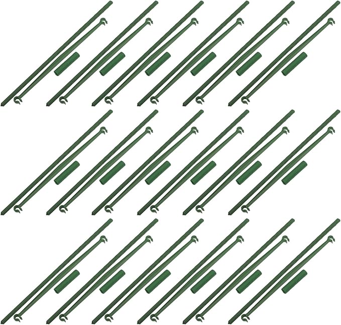 3 Sets Metal Plant Trellis Climbing Supports for Garden and Indoor Potted Plants Tomato Vine Shaping Rack with 27 Rods 27 Connecting Rods and 18 Connectors