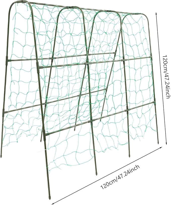 Garden Arch Tunnel Trellis for Climbing Plant Outdoor Garden Trellis Arch 3.94 FT Tall Arch Trellis for Climbing Plants Detachable Garden Tunnel with Netting