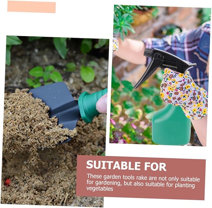 DOITOOL Garden Tool Set 5pcs with Shovel Rake Pruning Shears and Portable Carry Case for Gardening and Planting Tasks