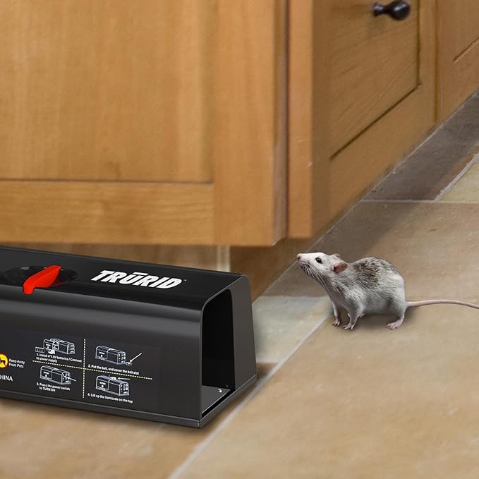 Mouse Traps and Rat Trap Indoor for Home - Powerful Electric Rodent Killer Humane and Reusable Anti-Escape Design Instantly Kills Rats Mice Chipmunks and Squirrels