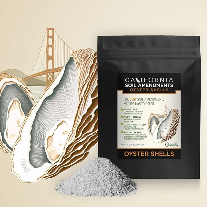 The Bud Grower | California Hot Soil Premium Oyster Shell Flour | 6 lbs of Fine Powder 100% Organic Oyster Shell Flour | All-in-One Grow Tent Kit's &amp Supplies