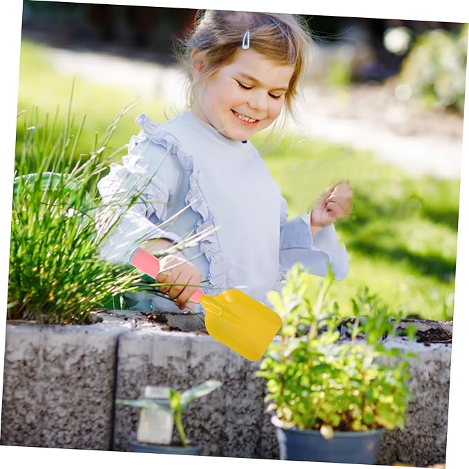 SUPVOX Miniature Kids Garden Tool Set Shovel Rake Trowel Watering Can Gloves Sprinkler and Apron Promotes Imagination Nature Exploration