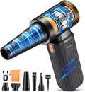 Compressed Air Duster 260000RPM Cordless Electric Air Blower with Brushless Motor 3-Speed Adjustable &amp Rechargeable – Powerful Dust Cleaner for Keyboard Computer Car Outdoor Air Bed