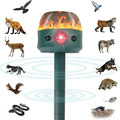 Ultrasonic Solar Animal Repeller for Yard 5 Modes Outdoor Cat Squirrel Repellent with Motion Sensor Flame Light Motor Vibration Deterrent for Deer Skunk Dog Snake Gophers for Yard Garden