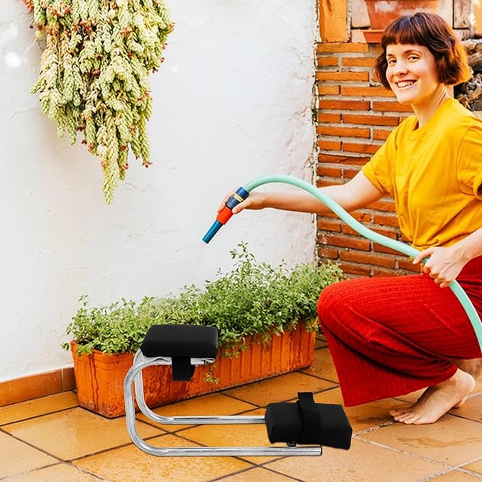 Homoyoyo Wearable Garden Kneeler Seat with Thickened Knee Pads 15.2x25x48cm Ergonomic Portable Gardening Workbench for Outdoor Garden Tasks