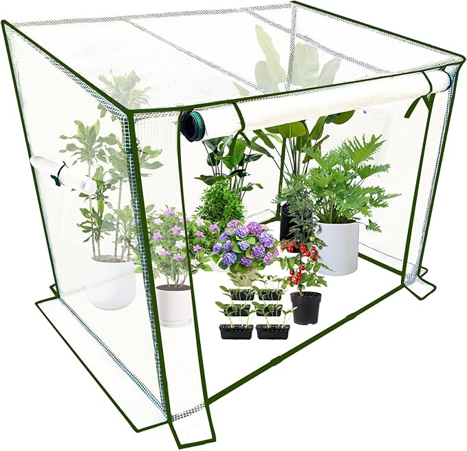 Mini Greenhouse Outdoor Molicoci Portable Green House 47.2 x31.5x47.2 Inch Waterproof UV-Resistant Heavy Duty Greenhouses with Durable PE Cover Use in Indoor &amp Outdoor for Seedling Plants Flower