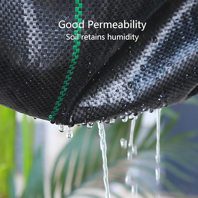 Weed Control Fabric Weed Membrane Roll Sturdy Durable Garden Underlay Weed Control ECO Friendly Landscape Weed Matting for Patios Garden Flower Beds Pond(1.5 * 100m)