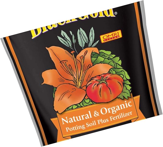 SunGro Black Gold 2 Cu Ft Natural &amp Organic Potting Soil + Fertilizer (4 Pack)
