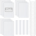 9 Pack Polycarbonate Greenhouse Panels 6' x 4' x 0.16 Twin-Wall Polycarbonate Sheets Include 4 H Connectors and 25 W-Clips Waterproof UV Protected Impact Resistance Clear Roofing Sheets for Garden