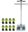 KUAFU Soil Block Maker Soil Blocker Compatible with The 1020 Tray Suitable for Seeding Seed Starting Seed Starting Soil Propagating Cuttings or Transplanting Seedlings Zinc-Plated Steel