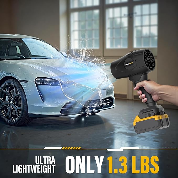 Cordless Leaf Blower Compatible with Dewalt 20V MAX Battery 430 CFM 125 MPH Powerful Airflow - Lightweight Handheld Blower for Patio Debris Leaves &amp Snow Removal (Battery Not Included)