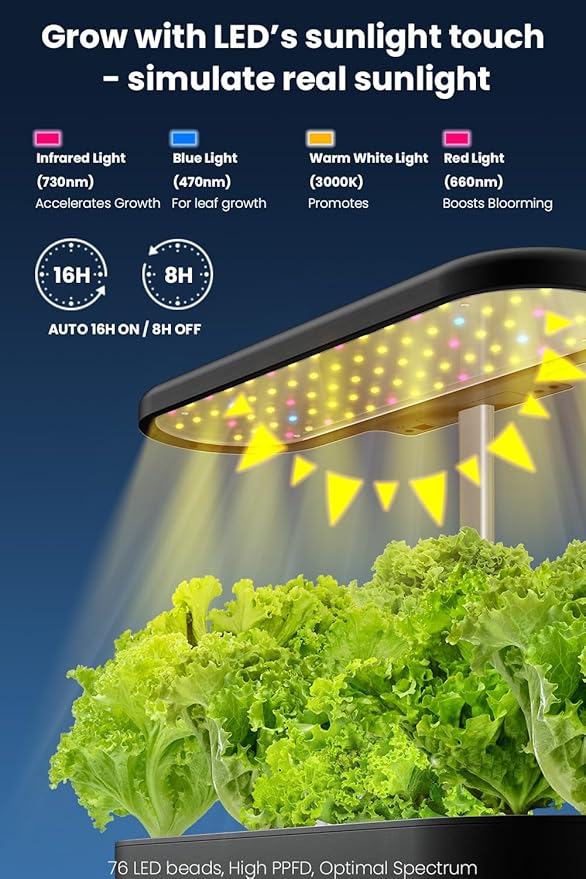 inbloom 12 Pods Hydroponics Growing System Black and Hydroponics Plant Food 1000 ml