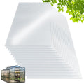 20 Pcs 2' x 4' x 0.15'' Polycarbonate Greenhouse Panels Twin-Wall Roof Panels Waterproof UV Protected Corrugated Plastic for Greenhouse Plant Stand Roof (20)
