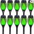 Solar Torch Lights Outdoor Flickering Flame Effect Waterproof Green Flame Landscape Path Garden Decoration 20 Inches (10)