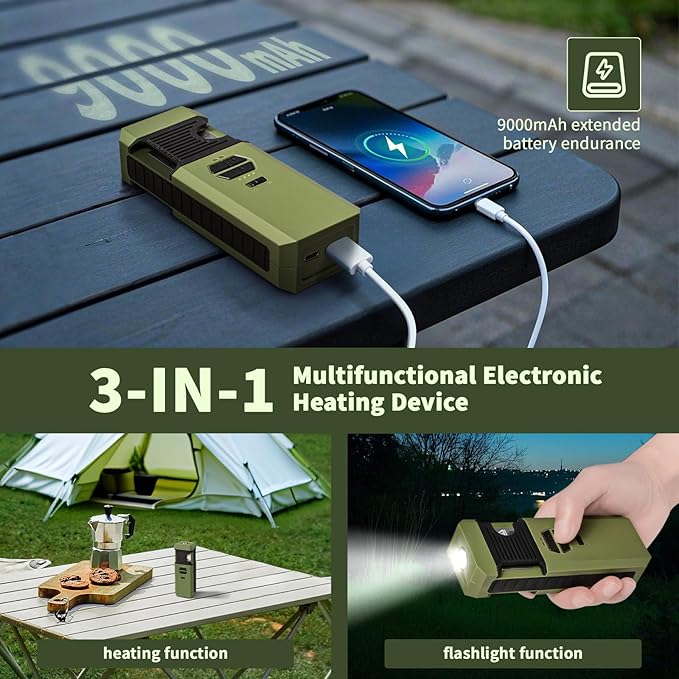Portable Mosquito Repeller DeviceRechargeable Electronic Mosquito Repellent Device wiht Double-Sided Heating&ampControllable TemperatureIP67 96sqft Protected Area for CampingFishing