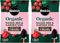 Miracle-Gro 2 Pack Organic Raised Bed and Garden Soil with Quick Release Natural Fertilizer Feeds Plants Up to 2 Months Grows More Veggies 1 Cu Ft