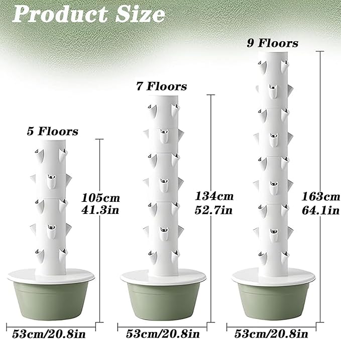 Indoor Gardening System Hydroponics Growing System Kit Vertical Garden Herb Garden Planter Indoor Kit Large Hydroponic Growing System for Plants Herb Vegetable9 Layer
