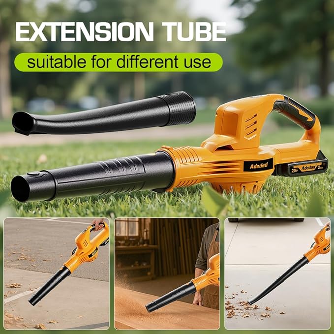 20V Cordless Leaf Blower 150MPH Handheld Blower with 2 Batteries &amp Charger Variable Speed Small Electric Leaf Blowers for Yard Lawn Care Garden Patio and Driveway Cleaning