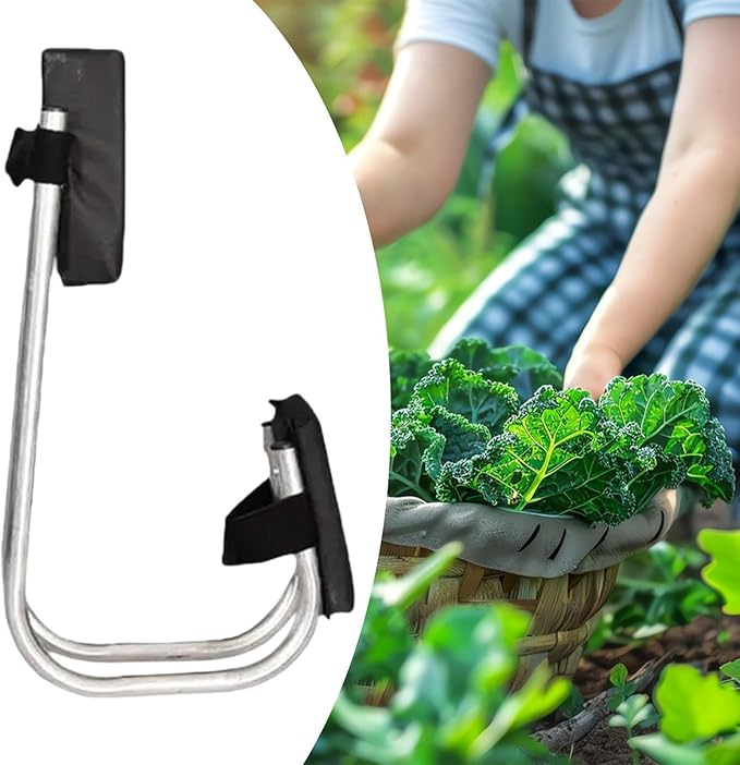 Knee Seat Leg Brace Strap on Kneeling Device Kneeling Chair Sturdy Labor Saving Portable Replacing Garden Stool for Farm Work Black
