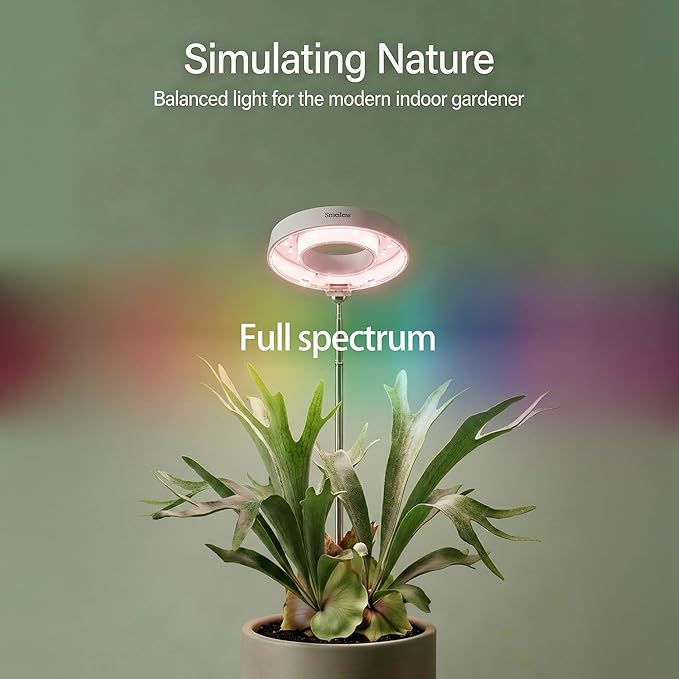3pcs Grow Lights for Indoor Plants 20 LEDs Full Spectrum Plant Light for Indoor Plants Height Adjustable Growing Lamp with Detachable Base 3/6/9Hrs Timer 4 Brightness