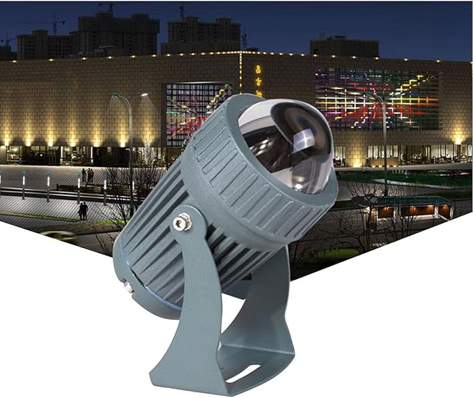 Outdoor Wall Washer Lights - 10W Rotation Spot Lights IP65 Waterproof Narrow Beam Spotlight Long Range LED Flood Lights Outdoor Architectural Landscape Lighting(Green24V)