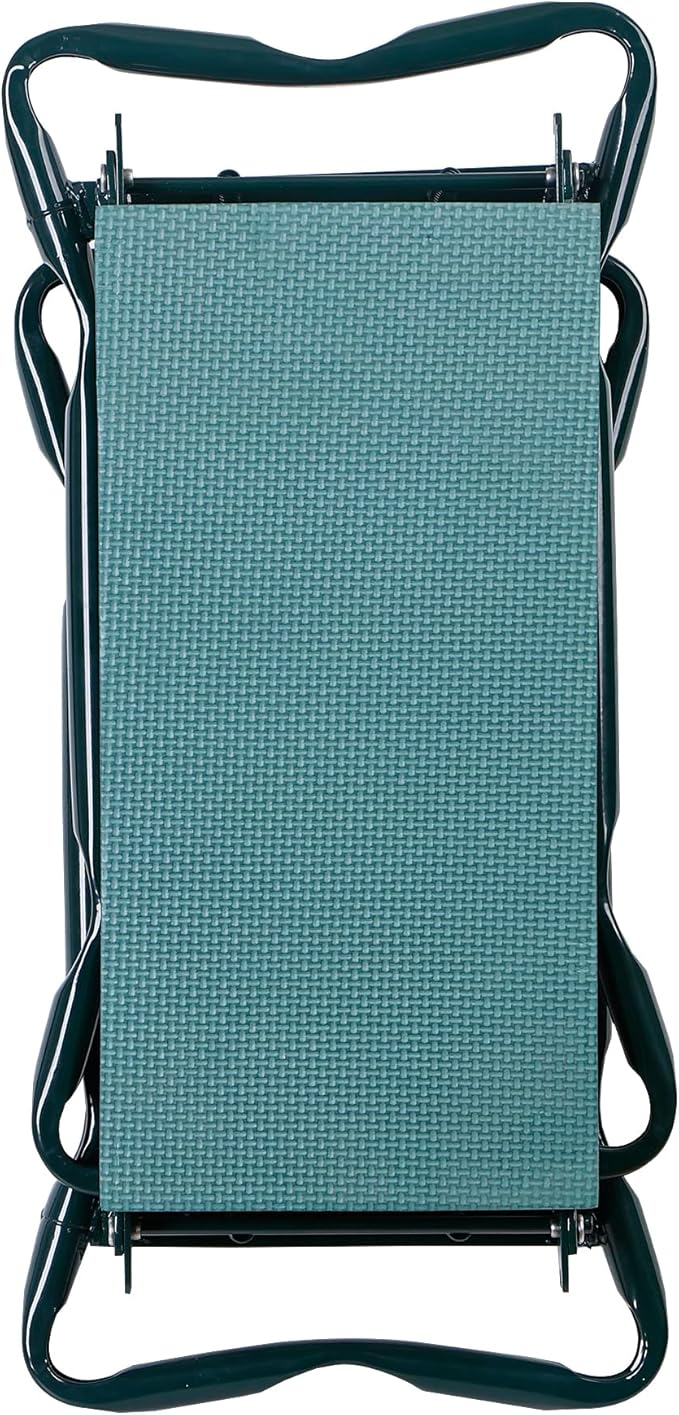 Smartxchoices 8 Wide Garden Kneeler Seat Folding Garden Bench Stool with Two Tool Multi-use Pouches Heavy Duty Yard Gardening Chair with Soft Kneeling Pad Green