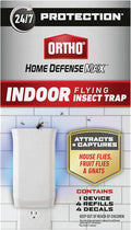 Ortho Home Defense Max Indoor Flying Insect Trap Light Trap for House Flies Fruit Flies and Gnats 1 Plug-in and 4 Refills
