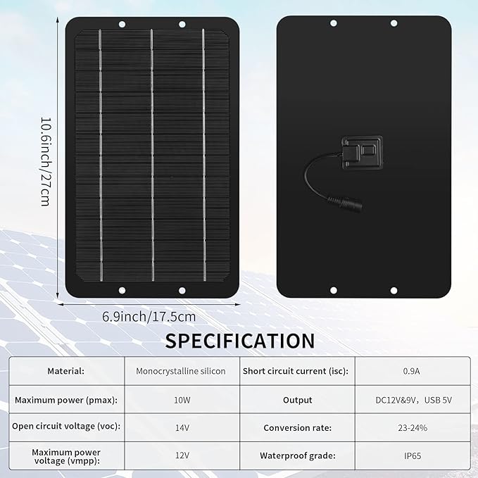 Riakrum Solar Powered Fan Solar Panel Dual Fans Kit 10w 12v Exhaust Fan Outdoor Waterproof for Greenhouse Chicken Coop Pet House Sheds Window(2 Set)