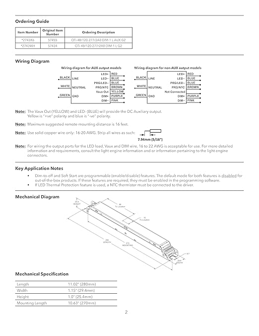 eldoLED | 2743X6 OPTOTRONIC OTi 48W Programmable Linear LED Driver | Replacement for 57455 Osram | Oti48/120-277/2A0/DIM-1L AUX G2