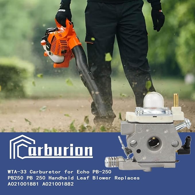 A021001881 Carburetor A021001882 for Echo PB-250 PB250 PB 250 Handheld Leaf Blower Replaces WTA-33 WTA-33-1 Carb with Air Filter Kit