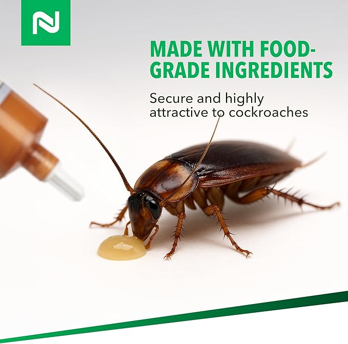 Nisus Magnetic Roach Bait Paste Formula Boric Acid Cockroach Control Long-Lasting Food Grade Ingredients 140 Grams