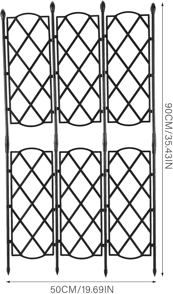 Yosoo Garden Trellis Plastic Coated Steel Expandable Flower Stand Supports Climbing Vines Indoor and Outdoor Use (2)