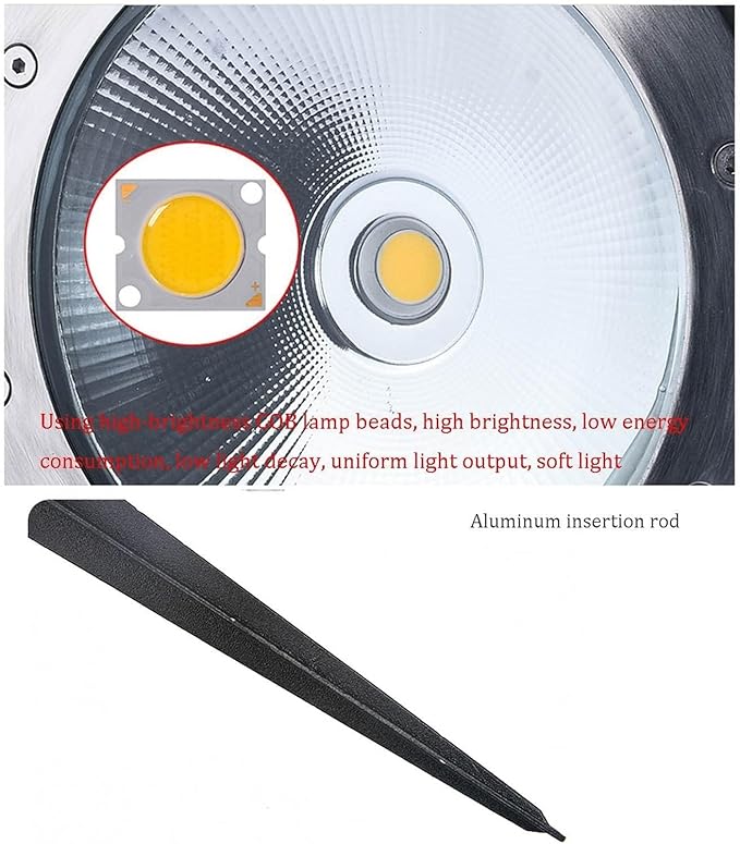 Outdoor LED Beam Spotlight Lawn Projector Round Tree LightRecessed Spotlights for Hotel Indoor Courtyard Garden Park Flag Lighting(B White10W-AC24V)