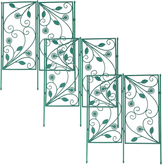 Garden Trellis for Climbing Plants 114cm X 45cm Vine Plant Climbing Stand 7 Rods 6 Panels Outdoor Patio Structure for Garden and Indoor Use