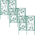 Garden Trellis for Climbing Plants Outdoor Vertical Plant Support Rack 114cm X 45cm Metal Frame with 7 Rods 6 Panels for Vine and Flower Gardening