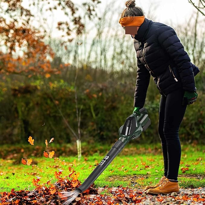 Cordless Electric Air Blower 5 Gears Adjustable Leaf Blower Clean Fallen Leaves Dust Snow Power Tools