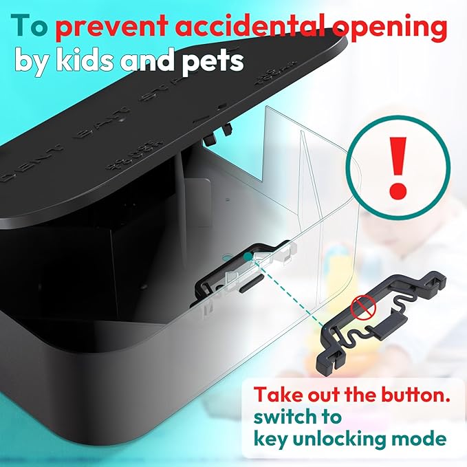 Rat Station Box with 1 Key Complete Rodent Solution Keeps Rats Away Pet &amp Child-Safe Lock &amp Key Available Reusable &amp Long-Lasting Indoor &amp Outdoor 6 Pack