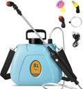 2 Gallon Battery Powered Garden Sprayer2025 Upgraded Electric Weed Sprayer with 3 Adjustable Speed Battery IndicatorRechargeable Retractable Wand with Adjustable Shoulder Strap for LawnGardenYard