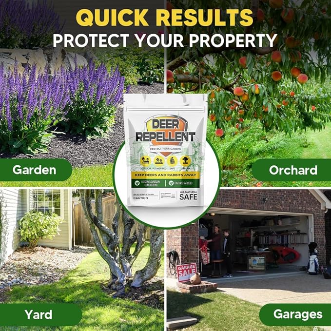 Deer Repellent Rabbits Repellent Outdoor Deer Repellant for Garden Deer and Rabbit Repellents for Plant Deers Deterrent for Yard Keep Deers Away from Flowers Safe and Easy to Use-10P