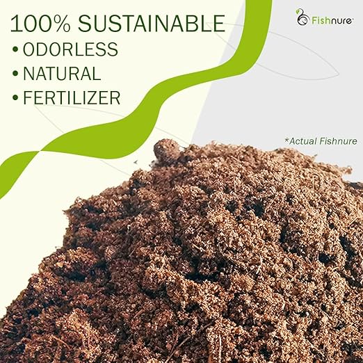 Fishnure - Humus Fish Compost Fertilizer for Indoor Plants Outdoor Houseplant Fertilizer Plant Food for Houseplants Gardener Gifts 1 lb Convenience Pack for 3-Gallon Pot