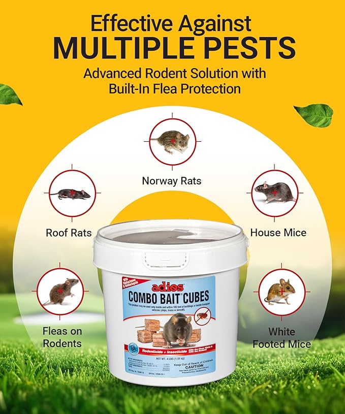 Kaput Adios Rodent Combo Bait Cubes