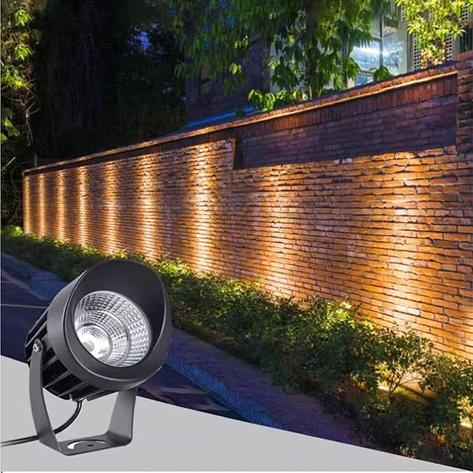 LED Flood Light - Outdoor Rotation Spotlight AC85-265V Spotlight Led Beam Light IP65 Waterproof Tree Lights Ground LED Landscape Lights for Building Garden Park(Yellow15W)
